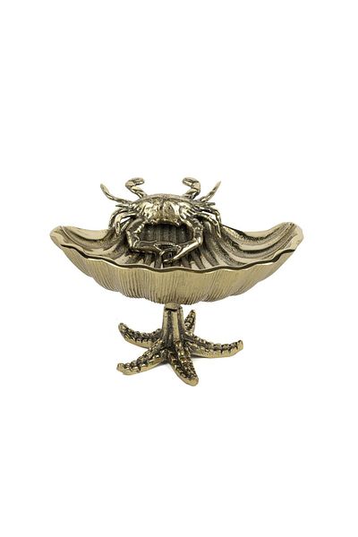 Mikasa Moor Mi̇kasa Moor Gold Marine Decorated Footed Bowl 27X26X15Cm