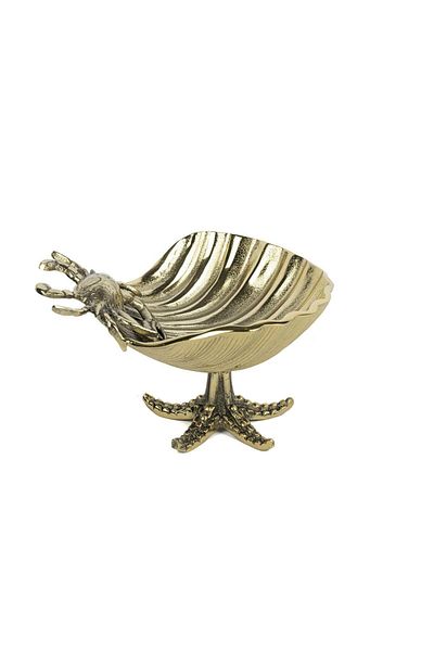 Mikasa Moor Mi̇kasa Moor Gold Marine Decorated Footed Bowl 27X26X15Cm