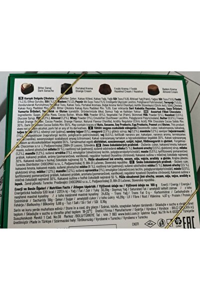 Bolçi Butik Yılbaşı Kutusu Yeşil 100 Gr