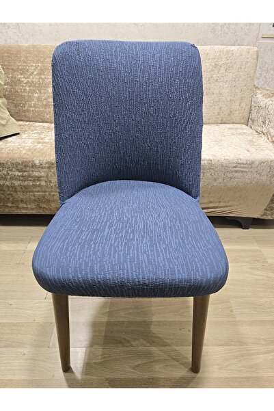 Rişte Home 8 li A Kalite Jakarli Ağaç Desen Yüksek Kaliteli Esnek Lastikli Oval Sandalye Kılıfı 8 Adet