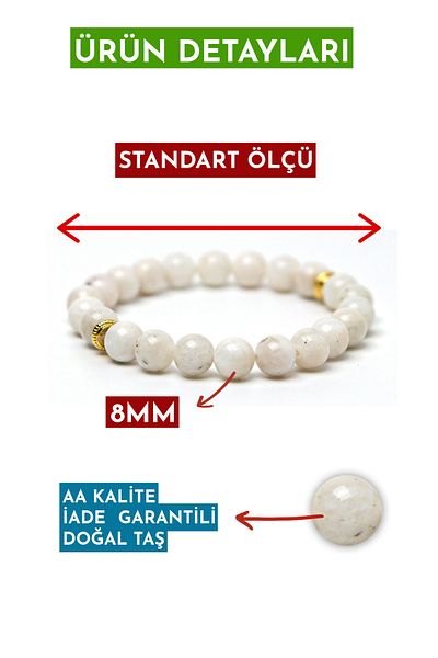 Orenda Design Moonstone Natural Stone Bracelet (Inner Strength and Balance) 1. Quality Natural Stone