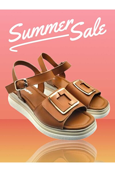 Escarpinshoes KADIN HAKİKİ DERİ ŞIK GÜNLÜK SANDALET