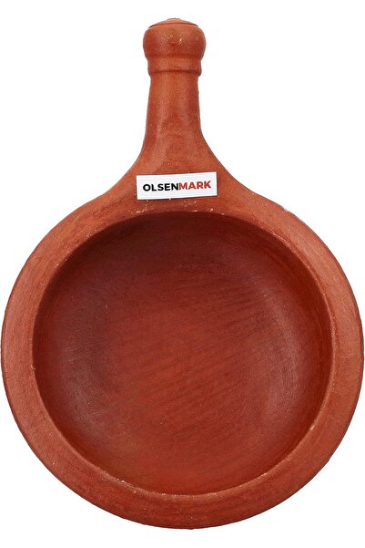 Olsenmark 19cm Clay Fry Pan – Deep Design Eco Friendly Even Heat Cooking Ideal For Frying Steaming Meals