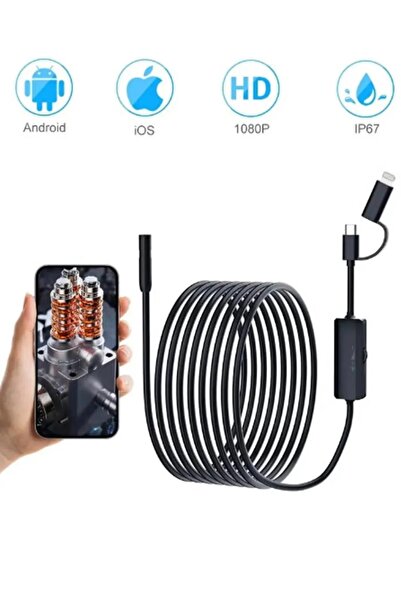Apprise Hk-318 ios iphone, ipad, Android Uyumlu Endoskop Yılan Kamera 10 Metre