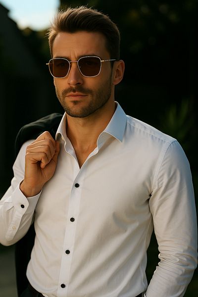 Daniel Klein Unisex Sunglasses – Black Metal Frame, Uv400 Protection, Polarized Glass Clubmaster Model