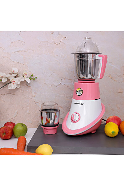 Olsenmark 2-in-1 Mixer Grinder | 600w Motor, 3 Speed Settings, Stainless Steel Jars & Blades, Twist Lock