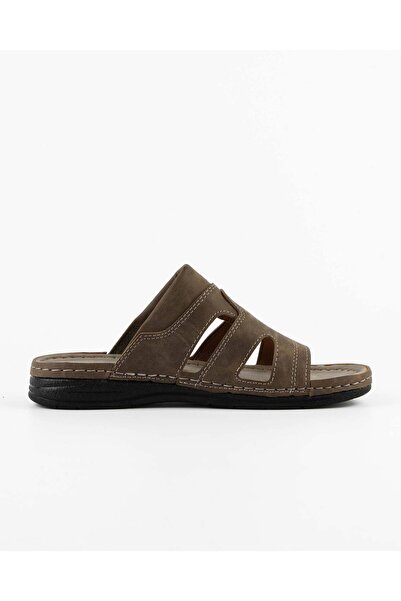 DR KLOMPA Ανδρικά άνετα παντόφλες καφέ βιζόν Σανδάλια Ορθοπεδική σόλα