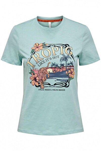 ONLY Women's Printed Crew Neck T-Shirt15296244 Onlfelia Reg