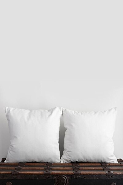 İzgi Concept 2 Pieces Premium White Interlining Polish Pillow Inner Pillow 40x40 Cm 350gr Square Antibacterial Silicone Filled