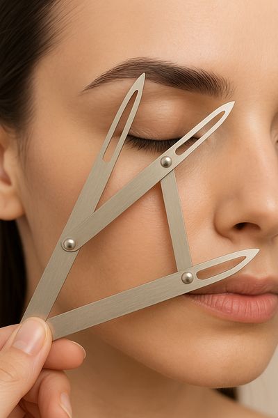 STARANDPOWER Golden Ratio Eyebrow Ruler – Microblading & Eyebrow Design Measurement Tool |   Stainless Steel