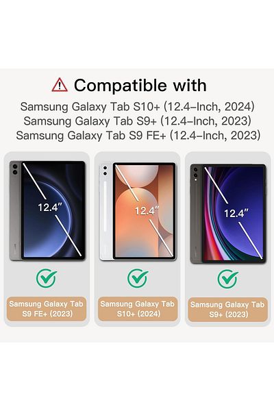 Fibaks Galaxy Tab S9 Fe Plus/s7 Fe Plus 12.4 بوصة، رسم خاص، حماية شاشة غير لامعة تشبه الورق
