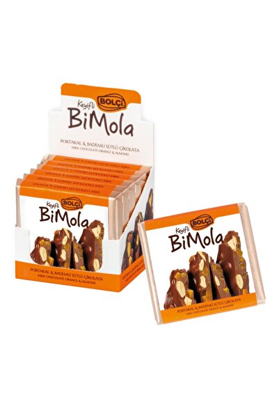 Bolçi çikolata Bi Mola Sütlü Portakal Badem Tablet Çikolata 70 Gr