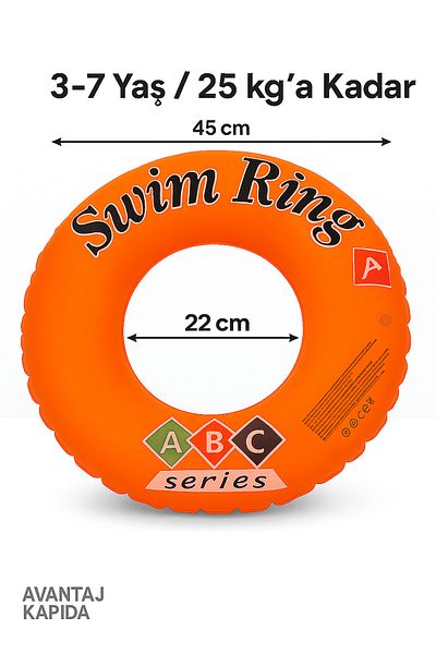 Avantaj Kapıda Children's Sea Ring Abcd Model Orange – 3–7 Years / up to 25 kg