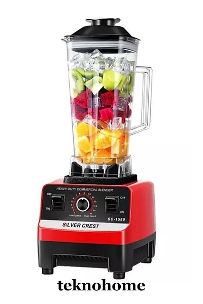 Silver Crest 6500Watt 2.5Lt Home Cafe Bar Double Jug Belender Ice Crusher Grinder Colors May Vary