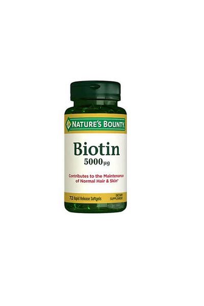 Nature's Bounty 72 كبسولة بيوتين 5000 ميكروجرام