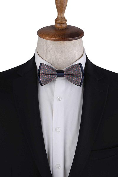 La Pescara Petrol Blue Polka Dot Pattern Bow Tie P1977