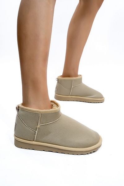 Cochines Γυναικείες μπότες σουέτ Ultra Mini Suede μπότες με γούνα στο εσωτερικό Χειμερινή σόλα