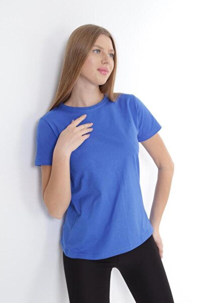 Tight Lady 100% βαμβάκι σούπερ ποιότητας γυναικείο μπλουζάκι μονόχρωμο Saks B...