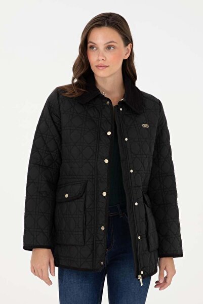 U.S. Polo Assn. 1939779   معطف نسائي مبطن بياقة مخملية