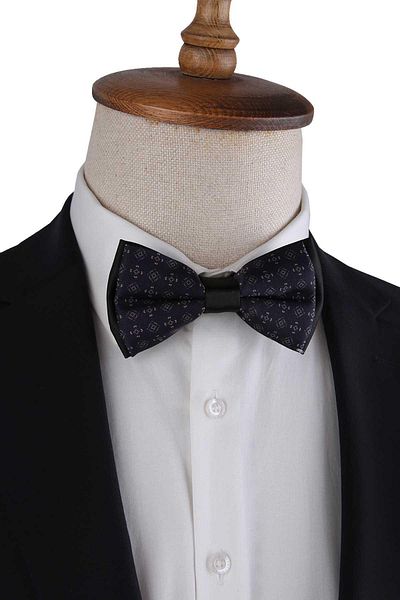 La Pescara Plum Small Pattern Bow Tie P1983