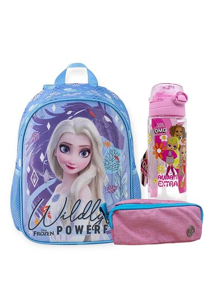 Frozen Kindergarten Bag, Double Eyed Pen Bag - Licensed Water Bottle Flask Gift