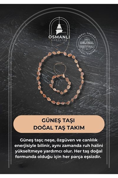 OSMANLI DOĞAL TAŞ Certified Raw Sunstone Natural Stone