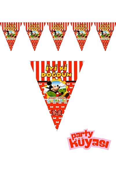 partyrüyası Πάρτι γενεθλίων με θέμα τον Μίκυ Μάους με αναδυόμενη τριγωνική ση...