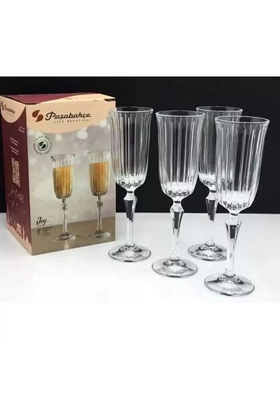 Paşabahçe 440300 Joy Footed Soft Drink Glass 175Cc 4 Piece Original. Boxed