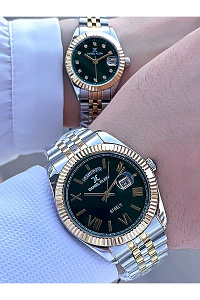 Daniel Klein 30m Water Resistant Men's & Women's Steel Cord Special Wristwatch for Couples