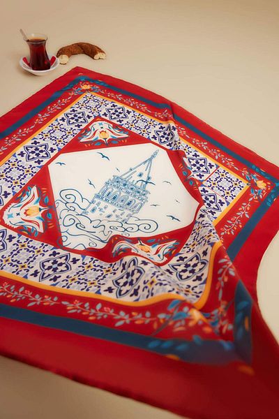 DeFacto Women's Galata Themed Scarf F5204Axns