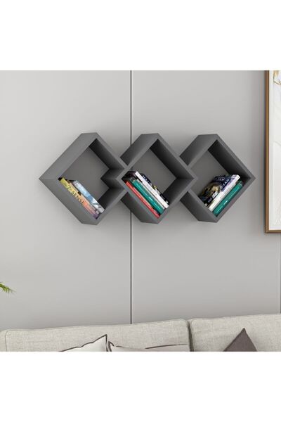 İNARCH DİZAYN Galaxy Duvar Rafı Antrasit