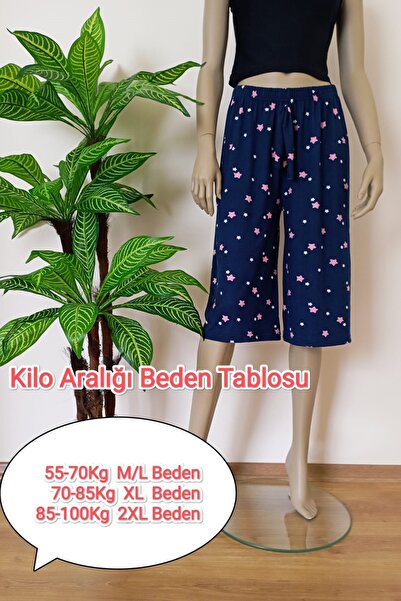 Women's Star Soft Textured Stretchy Milan Fabric Wide Leg Bermuda Bottom