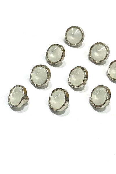karantuhafiye Blouse Shirt Button/Metallized (Plastic) Button / Set of 10 / 1 cm