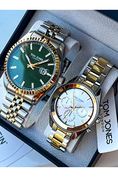 Tom Jones ÇELİK ERKEK KOL SAAT VE BİLEKLİK HEDİYELİ