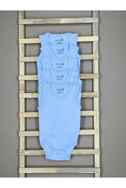 FİYONK 100% Organic Cotton 5-Piece Athlete Baby Bodysuit with Snap Fasteners