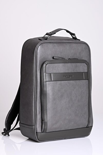 Pierre Cardin Gray Laptop Backpack with Compartment - 01Pc00110-Gr