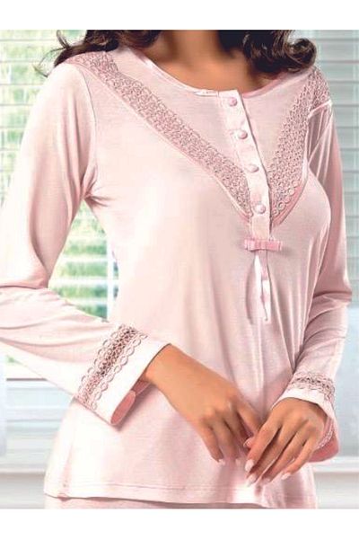 Xses Women's Long Sleeve Maternity Pajamas Set 2660 V25019