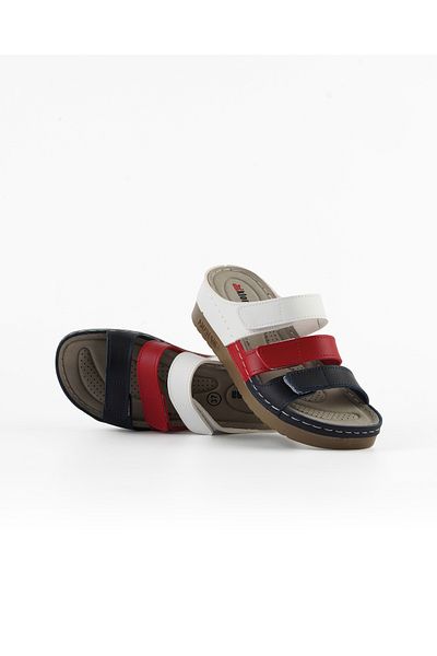 Tigerline Women's Slippers Dk160 Tomy Navy Blue Red Summer Daily Orthopedic Home & Outdoor Slippers