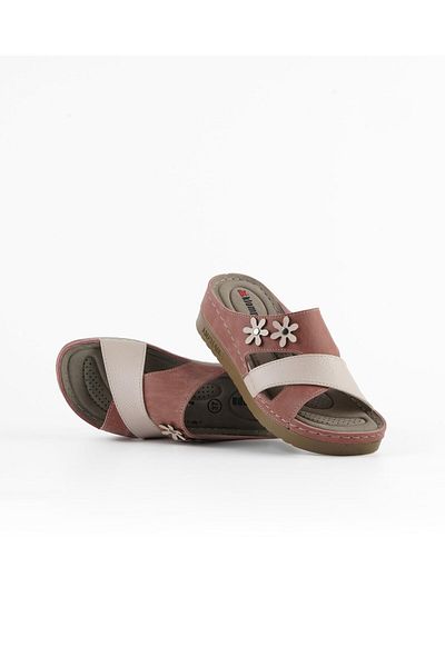 Tigerline Women's Slippers Dk161 Powder Beige Orthopedic Summer Daily Home & Outdoor Slippers