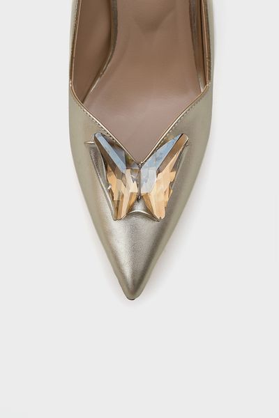 Capone Outfitters Pantofi de damă Hillary cu toc mediu și vârf ascuțit Fluture