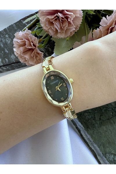 Coliseum Vintage Inside Green Gold Women's Wristwatch