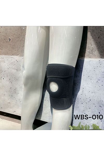 Generic رايك حزام الركبة من النيوبرين قابل للضغط - أسود - WBS-010