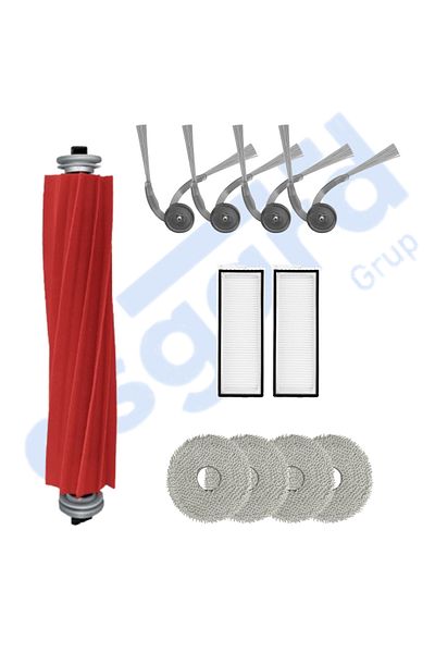 Asgard Grup Roborock Q Revo L Compatible 1 Main Brush 4 Side Brushes 2 Filters 4 Mops