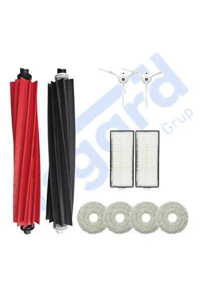 Asgard Grup Roborock Q Revo Master compatibil 1 perie principală 2 perii laterale 2 filtre 4 mopuri