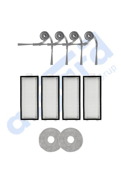 Asgard Grup Roborock Saros Z70 متوافق مع 4 فرشاة جانبية و4 مرشحات و2 ممسحة