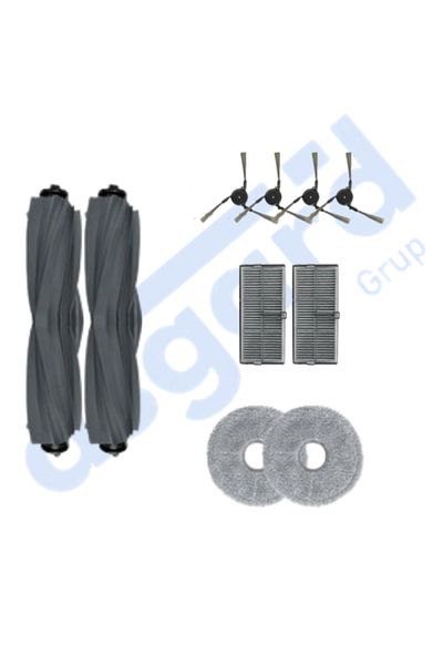 Asgard Grup Dreame X40 Master-X40 Ultra-L40 Ultra Compatible 2 Main Brushes 4 Side Brushes 2 Filters 2 Mops