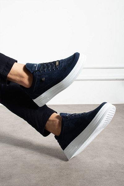 MCLACOS Navy Blue Men's Sneaker Casual Sports Shoes High Sole - Comfortable Design Q7