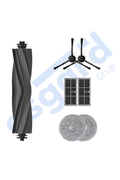 Asgard Grup Dreame X30Pro-L10S Pro Ultra-X30 Ultra Compatible 1 Main Brush 2 Side Brushes 2 Filters 2 Mops