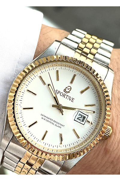 Sportive Brand Steel Men's Watch That Can Be Used in the Pool and Sea with Bracelet Gift