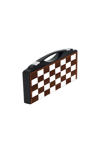 NOY Chess Backgammon Checkers 3 in 1 Game Set Educational Game Brain Teaser